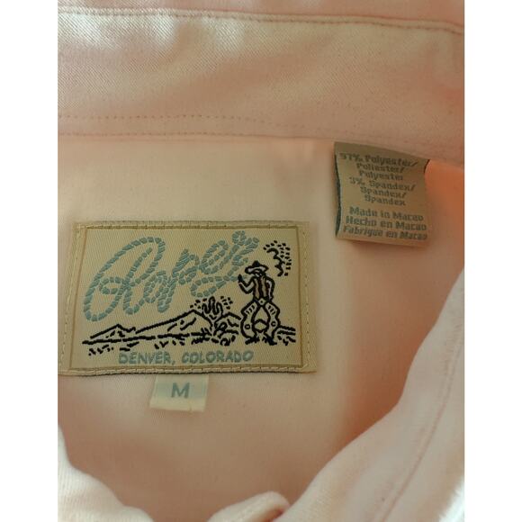 Vtg Roper Western Pearl Snap Shirt Men's Size Medium Pastel Pink Cowboy Wear - Picture 8 of 10